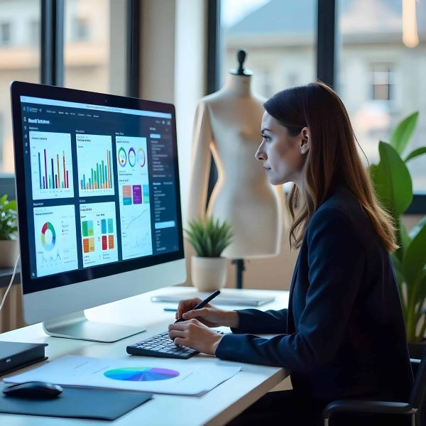 freepik_edit_Candid-image-photography-natural-textures-highly-r (26) Esperta marketing consulta una dashboard. Progettato per affrontare le specifiche sfide del settore, SAP S4HANA for Fashion offre un'architettura integrata e flessibile, che consente alle aziende di eccellere